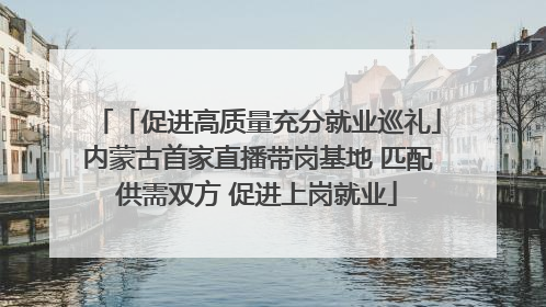 「促进高质量充分就业巡礼」内蒙古首家直播带岗基地 匹配供需双方 促进上岗就业