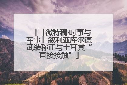 「微特稿·时事与军事」叙利亚库尔德武装称正与土耳其“直接接触”
