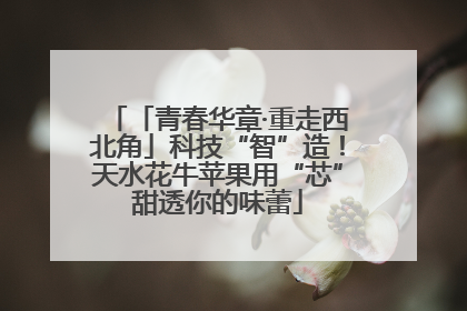 「青春华章·重走西北角」科技“智”造！天水花牛苹果用“芯”甜透你的味蕾
