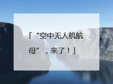 “空中无人机航母”，来了！