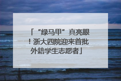 “绿马甲”真亮眼！浙大四院迎来首批外籍学生志愿者