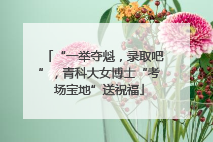 “一举夺魁，录取吧”，青科大女博士“考场宝地”送祝福
