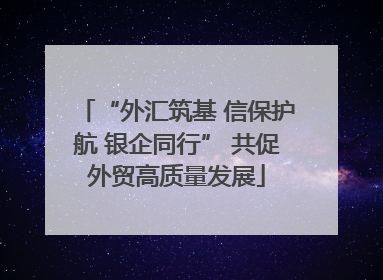“外汇筑基 信保护航 银企同行” 共促外贸高质量发展
