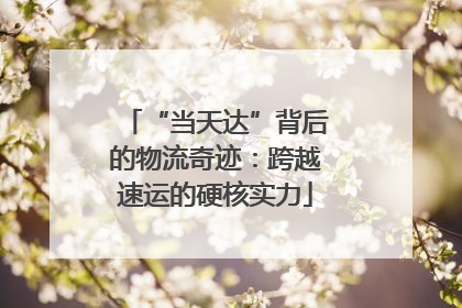 “当天达”背后的物流奇迹：跨越速运的硬核实力