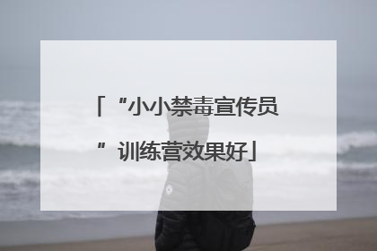 “小小禁毒宣传员”训练营效果好