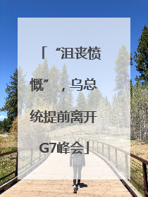 “沮丧愤慨”，乌总统提前离开G7峰会