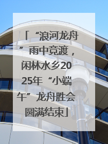 “浪河龙舟”雨中竞渡，闲林水乡2025年“小端午”龙舟胜会圆满结束