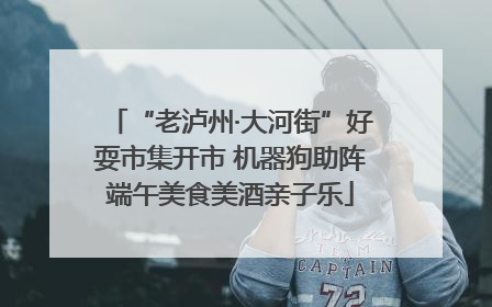 “老泸州·大河街”好耍市集开市 机器狗助阵端午美食美酒亲子乐