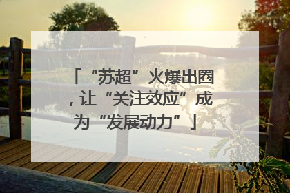 “苏超”火爆出圈，让“关注效应”成为“发展动力”