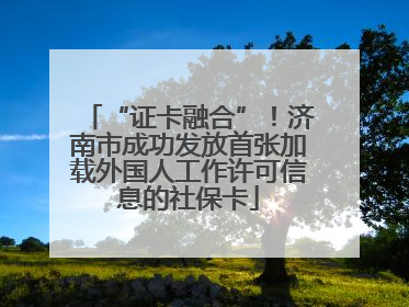 “证卡融合”！济南市成功发放首张加载外国人工作许可信息的社保卡