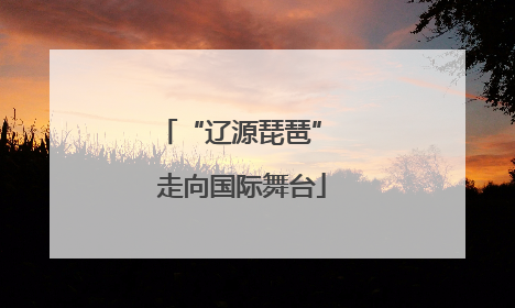 “辽源琵琶” 走向国际舞台