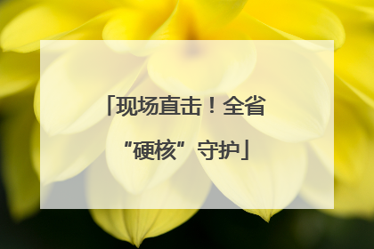 现场直击！全省“硬核”守护