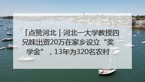点赞河北｜河北一大学教授四兄妹出资20万在家乡设立“奖学金”，13年为320名农村学生种下“希望的种子”