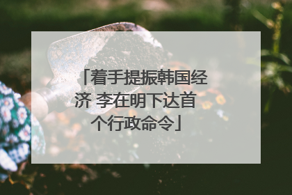 着手提振韩国经济 李在明下达首个行政命令