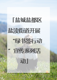 盐城盐都区盐渎街道开展“绿书签行动”宣传系列活动