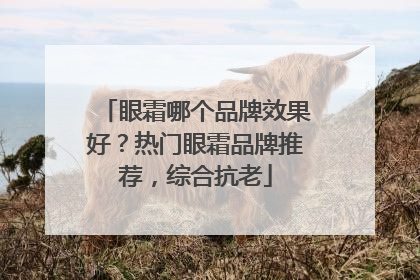 眼霜哪个品牌效果好？热门眼霜品牌推荐，综合抗老