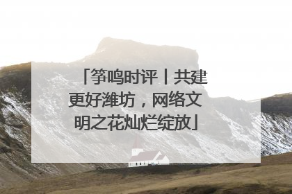 筝鸣时评丨共建更好潍坊，网络文明之花灿烂绽放