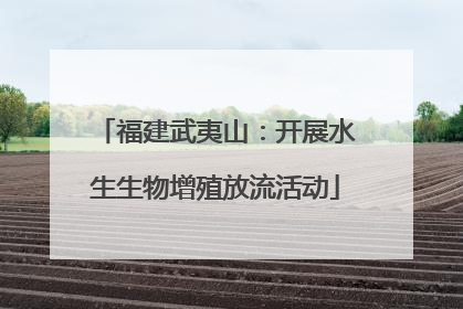 福建武夷山：开展水生生物增殖放流活动