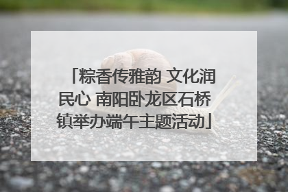 粽香传雅韵 文化润民心 南阳卧龙区石桥镇举办端午主题活动