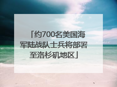 约700名美国海军陆战队士兵将部署至洛杉矶地区