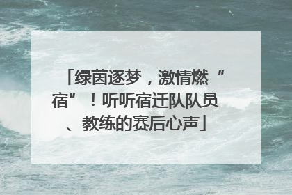 绿茵逐梦，激情燃“宿”！听听宿迁队队员、教练的赛后心声