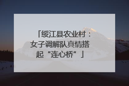 绥江县农业村：女子调解队真情搭起“连心桥”