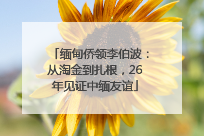 缅甸侨领李伯波：从淘金到扎根，26年见证中缅友谊