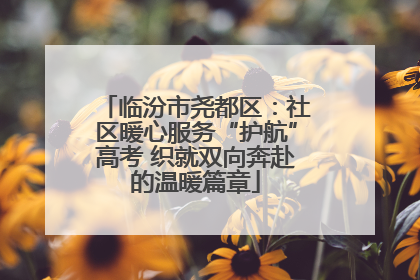 临汾市尧都区：社区暖心服务“护航”高考 织就双向奔赴的温暖篇章