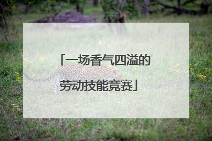 一场香气四溢的劳动技能竞赛