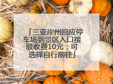 三亚崖州回应停车场到景区入口接驳收费10元：可选择自行前往