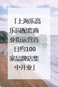 上海乐高乐园配套商业街运营首日约100家品牌店集中开业