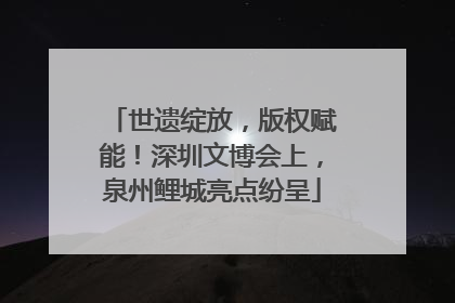 世遗绽放，版权赋能！深圳文博会上，泉州鲤城亮点纷呈