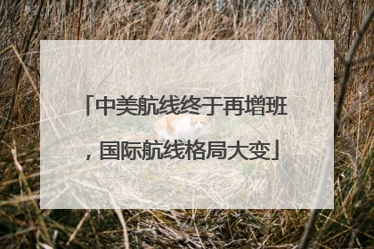 中美航线终于再增班，国际航线格局大变