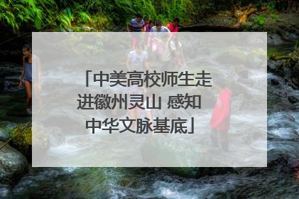 中美高校师生走进徽州灵山 感知中华文脉基底