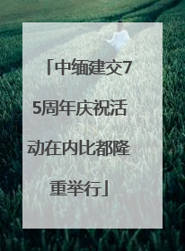 中缅建交75周年庆祝活动在内比都隆重举行