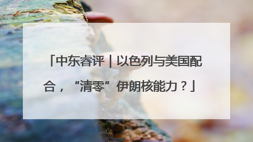 中东睿评｜以色列与美国配合，“清零”伊朗核能力？