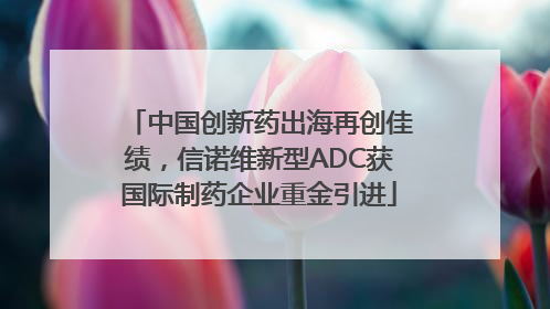 中国创新药出海再创佳绩，信诺维新型ADC获国际制药企业重金引进