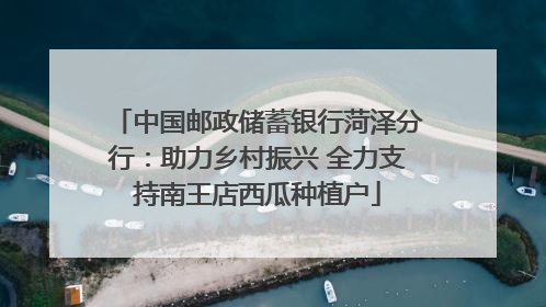 中国邮政储蓄银行菏泽分行：助力乡村振兴 全力支持南王店西瓜种植户