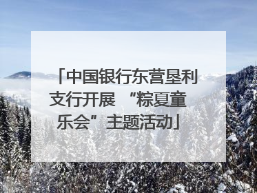 中国银行东营垦利支行开展 “粽夏童乐会”主题活动