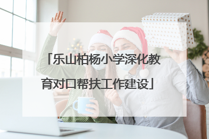 乐山柏杨小学深化教育对口帮扶工作建设