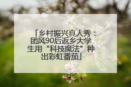 乡村振兴真人秀：团风90后返乡大学生用“科技魔法”种出彩虹番茄
