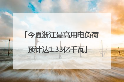今夏浙江最高用电负荷预计达1.33亿千瓦