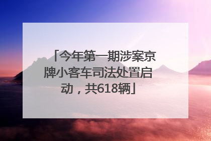 今年第一期涉案京牌小客车司法处置启动，共618辆