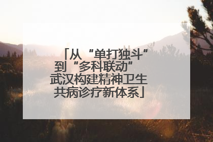 从“单打独斗”到“多科联动” 武汉构建精神卫生共病诊疗新体系