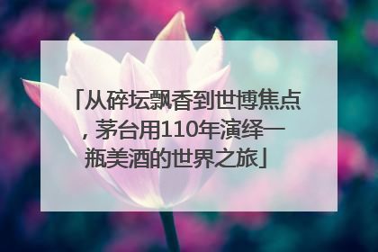 从碎坛飘香到世博焦点，茅台用110年演绎一瓶美酒的世界之旅