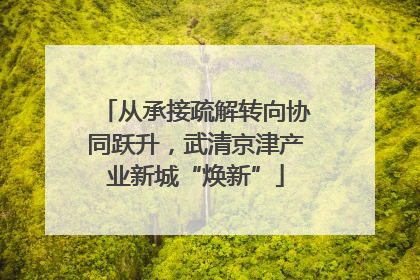 从承接疏解转向协同跃升，武清京津产业新城“焕新”