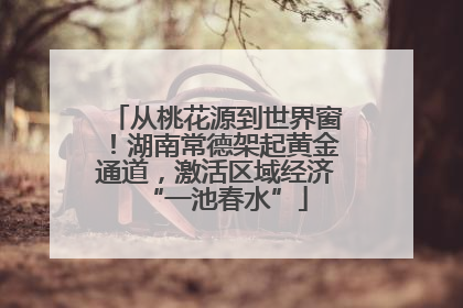 从桃花源到世界窗！湖南常德架起黄金通道，激活区域经济“一池春水”