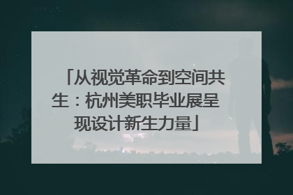 从视觉革命到空间共生：杭州美职毕业展呈现设计新生力量