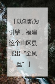 以创新为引擎，福建这个山区县飞出“金凤凰”