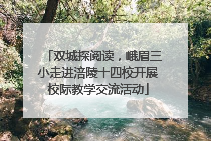 双城探阅读，峨眉三小走进涪陵十四校开展校际教学交流活动